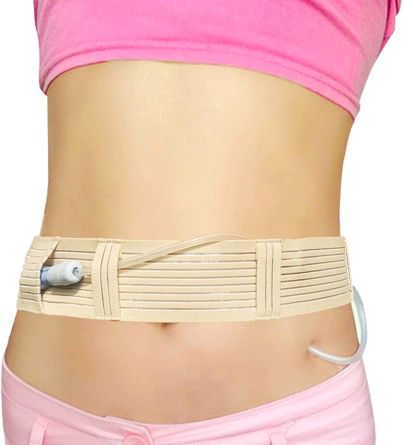 Hola Health PD Belt Breathable Peritoneal Dialysis Catheter Supplies Abdominal Holder Accessories Adjustable Belly Bands for Secure Stomach Peg G Feeding Tube Women Men Medium(28"-41")