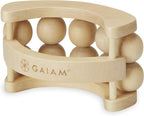 Gaiam Relax Massage Ball Roller - Handheld Wooden Total Body Massager for Back, Neck, Foot, Calf, Leg, Arm | Deep Tissue Massager Relief for Sore Muscles