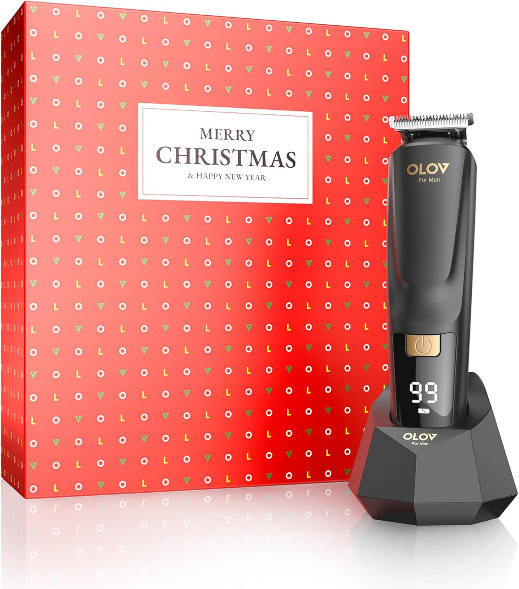 Beard Trimmer, 21 Piece All-in-One Mens Grooming Kit and Hair Clipper, Nose, Ear, Body and Face, Electric Razor with USB Recharge Dock, Christmas Gift Wrapping