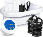 LeCuag Ionic Foot Bath Detox Machine, Portable Foot Detox Machine for Home, Salon-Level Ionic Foot Spa Machine with Basin, 100 Basin Liners, 2 Arrays