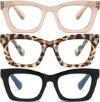 Stylish Readers for Women Reading Glasses with Blue Light Blocking and Spring Hinge