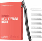 ZOMCHI Eyebrow Razor, Face Razors for Women&Men, Eyebrow Trimmer Shaper with Precision Cover,Facial Shaver with 6 Blades (Black)