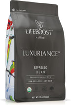 Lifeboost Organic Espresso Whole Bean Coffee - Low Acid Espresso Coffee, Non-GMO, USDA Organic, Single Origin, Third-Party Tested for Mycotoxins & Pesticides - 12 oz Bag