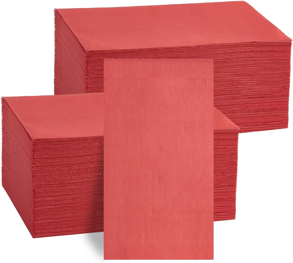 Goodluck 200-Pack Red 3-Ply Disposable Guest Napkins, 13 x 16 Inch Large Paper Hand Towels for Bathroom, Soft & Absorbent Dinner Napkins for Party, Wedding, Valentine's Day, Christmas