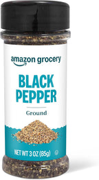 Amazon Grocery, Ground Black Pepper, 3 Oz