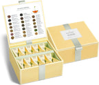 Tea Forte Organic Assorted Variety Tea Sampler, Tea Tasting Tea Chest Gift Box with 40 Handcrafted Pyramid Tea Infuser Bags, Black Tea, Herbal Tea, Oolong Tea, Green Tea, White Tea