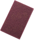 Akozon 5pcsset Industrial Scouring Pads, Abrasive Scourer, Heavy Duty Finishing & Cleaning Sponge Pads (Red)
