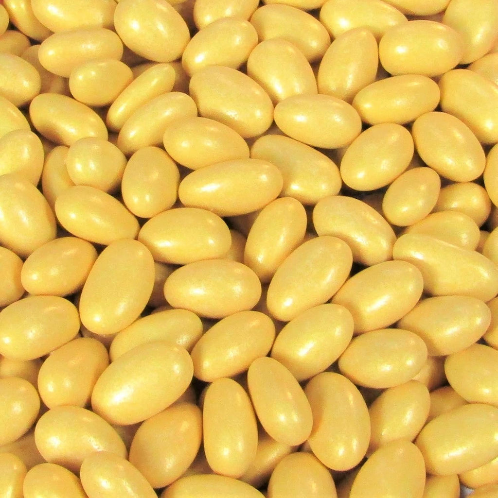 Gold Jordan Almonds by Its Delish, 1 lb (16 Oz Bag) | Candied Almond Nut with Sweet Hard Candy Coating - Bulk Wedding Favors and Party Buffets, Gold Theme Parties - Vegan & Kosher