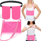Tondiamo Adjustable Mastectomy Drain Holder Drain Pouch with Shower Bag Drainage Pouch Breast Shirts Two Pockets Mastectomy Tummy Tuck Recovery Supplies(Two Pockets,Pink)