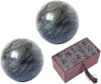 Dark Gray Baoding Ball, Chinese Health Sports Massage Ball, Used for Decompression Hand Exercise Ball (2 inches in Diameter) Boxed