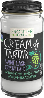 Frontier Co-op Cream of Tartar, 3.52-Ounce Jar, Wine Cask Crystallized Leavening Agent, Distince Tangy Flavor