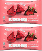 Snackivore Hershey Kisses Strawberry Filled Pack of 2 x 9oz Bags. Strawberry Hersheys Kisses Bulk