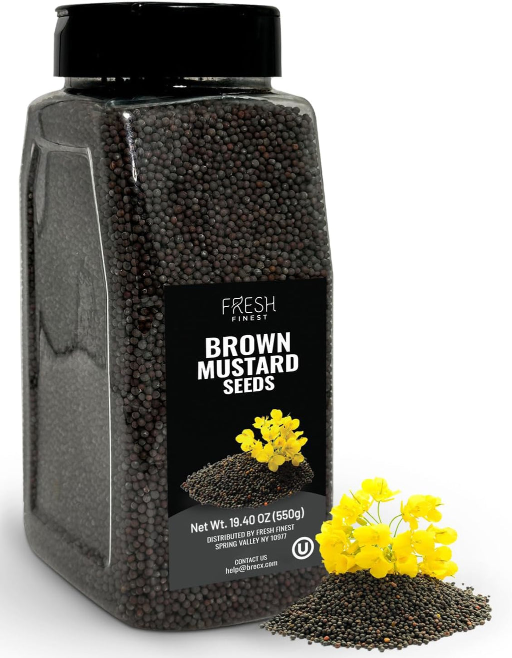 Fresh Finest Brown Mustard Seeds Whole - 550G (19.40oz)