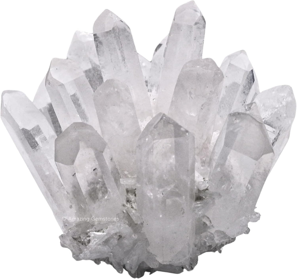 Amazing Gemstone Large Clear Quartz Crystal Cluster Points for Meditation, Home Decor and Gift - Natural Quartz Crystals and Healing Stones for Enhance Energy with Large Crystals Points