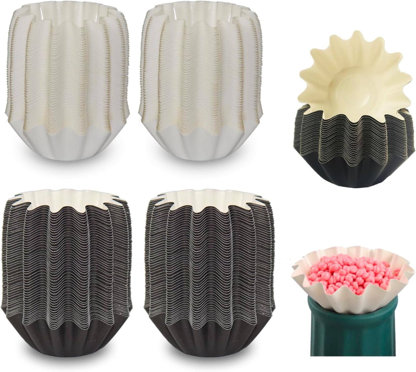 TooGet 200 Pieces Wax Melt Liners Reusable Wax Melt Warmer Liners Candle Melts Paper Cup Liner for Waxing Melters Burner, Scented Candles, Candles Warmers, Electric Waxing Warmers