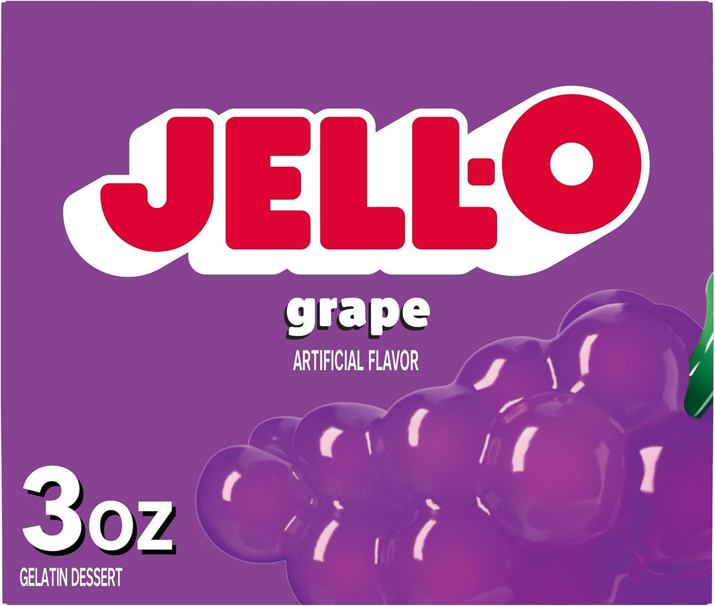 Jell-O Grape Gelatin Dessert Mix, 3 oz Box