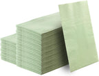 50 Pieces 3-ply Sage Green Napkins 13 x 15.7 Inches Guest Bathroom Napkins Dessert Napkins Disposable Hand Towels for Bathroom Wedding Birthday Party Paper Dinner Napkins