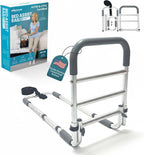 Bed Rails for Elderly Adults Safety – ASTM & CPSC Approved Adjustable Bed Rail For Seniors, Bed Cane with Non-Slip Ergonomic Handle, Fits King, Queen & Standard Size Beds, Tool-Free Assembly, 300 lbs