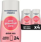 SodaStream Pink Grapefruit Zero Calorie, 14.8 Fl Oz (Pack of 4)