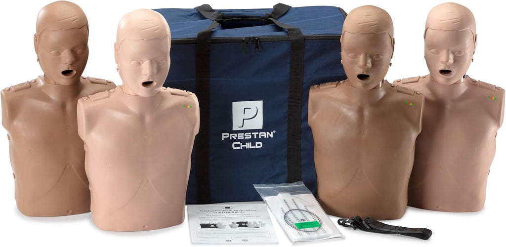 Prestan Professional Child Diversity Kit CPR Training Manikin 4-Pack (with CPR Monitor) by Prestan Products