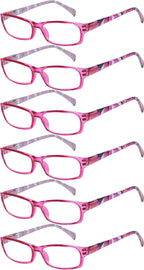 Eyekepper 6-pack Ladies Reading Glasses Stylish Women Readers - Purple +0.75
