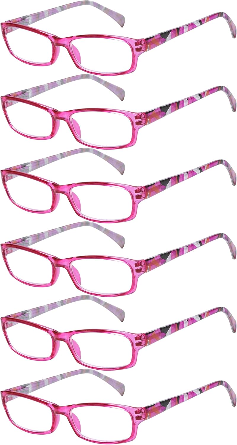 Eyekepper 6-pack Ladies Reading Glasses Stylish Women Readers - Purple +0.75
