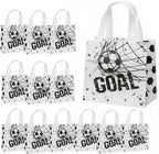 12 Pack Soccer Goodie Bags , Reusable Party Favors Bags for Kids with Handles, Soccer Theme Gift Bags for Birthday Party Decorations, Sports Events, Team Gifts, Snacks, Toys & Treats for Boys & Girls (2)