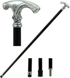 Women’s Walking Cane – Elegant Handcrafted Wood Stick with Pure Pewter Handle – Personalized Italian Cane, Gift for Grandma or Mother, Christmas or Ceremony – Made in Italy