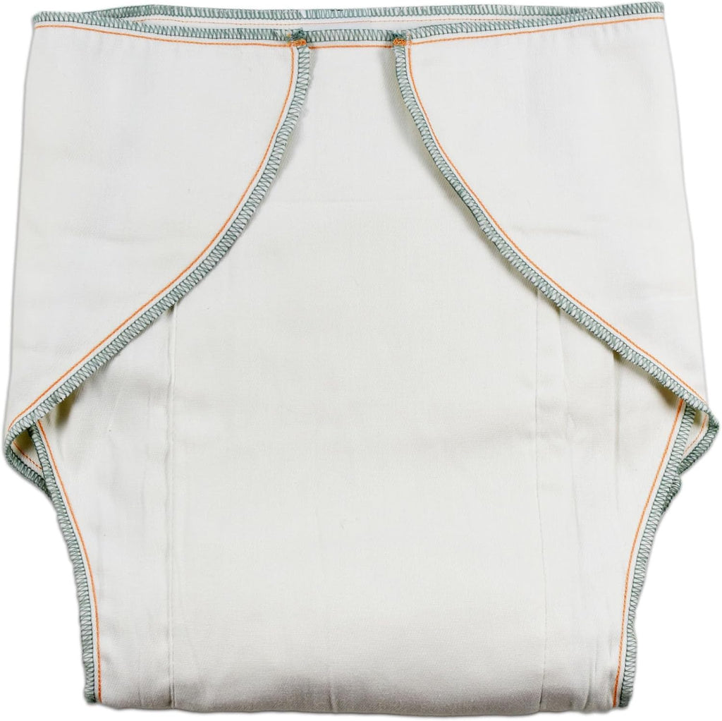 LeakMaster Adult Contoured Cloth Diaper with Nighttime Insert - Large Fits 36-44 inch Waists - 100% Cotton Gauze - 4x10x4 Layering with 10 Layered Optional use Insert for Maximum Absorbency.