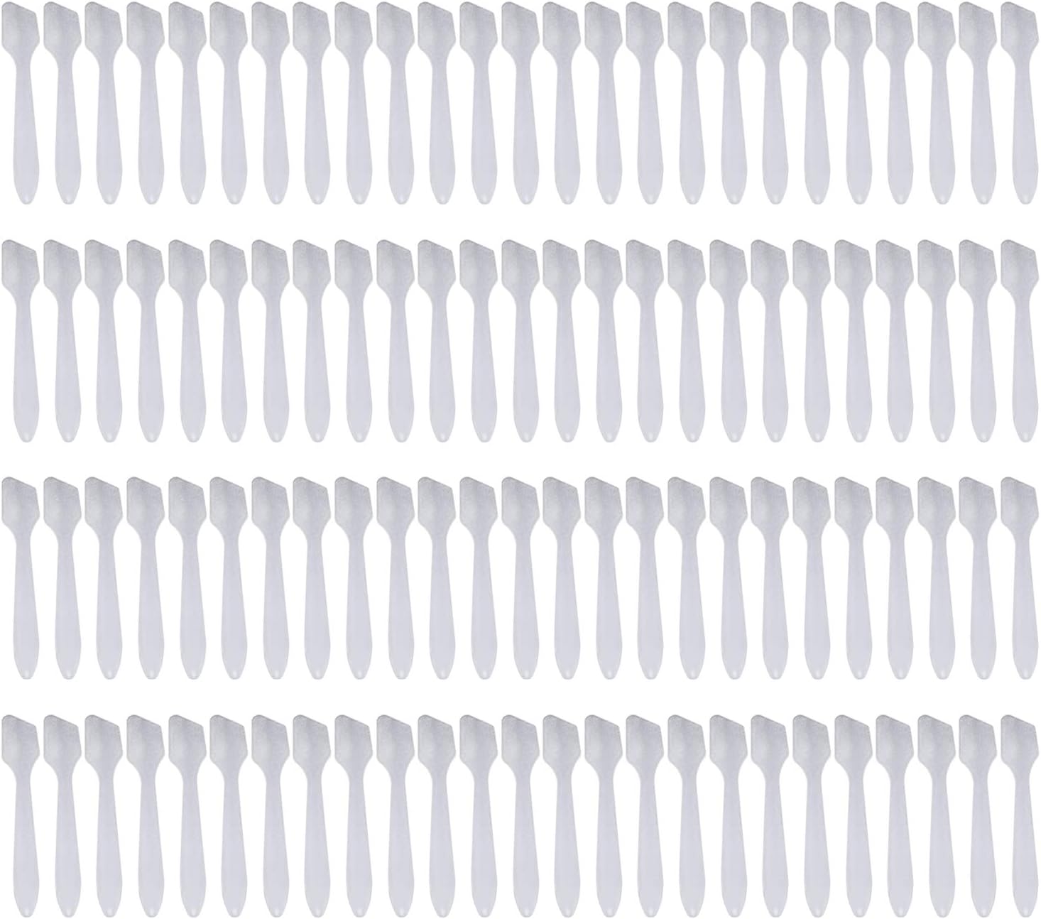 Reusable Mini Make-up Spatulas, 100 pieces,White.