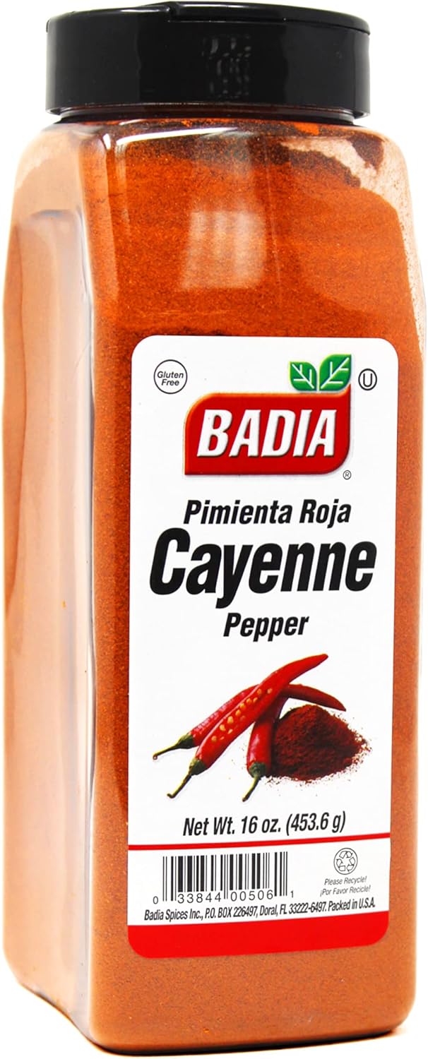Badia Ground Cayenne Red Pepper, 16 oz – Bold, Spicy & Vibrant for Meats, Seafood, & Vegetables