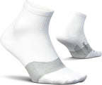 Feetures Elite Ultra Light Cushion Quarter - Sport Sock with Targeted Compression - New White, XL (1 Pair)