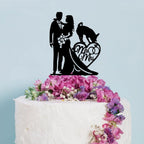 Couple Wedding Cake Topper Bride And Groom With Chihuahua Dog Cake Topper Custom Dog Pet Topper Personalized Wedding Topper Bride Cake Topper Ideal Gift for Wedding Anniversary
