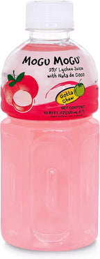 Mogu Mogu Fruit Juice with Nata De Coco, 10.82 oz (Pack of 24) (Lychee)