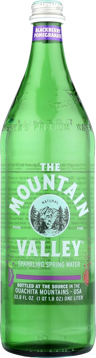 MOUNTAIN VALLEY WATER Blackberry Pomegranate Sparkling Water, 33.8 FZ