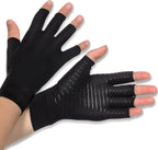 Donfri Copper Infused Compression Arthritis Gloves, Fingerless Carpal Tunnel Pain Relief Gloves For Man Women, Hand Support Wrist Brace for Rheumatoid, Tendonitis, Swelling, Crocheting, Typing (M)