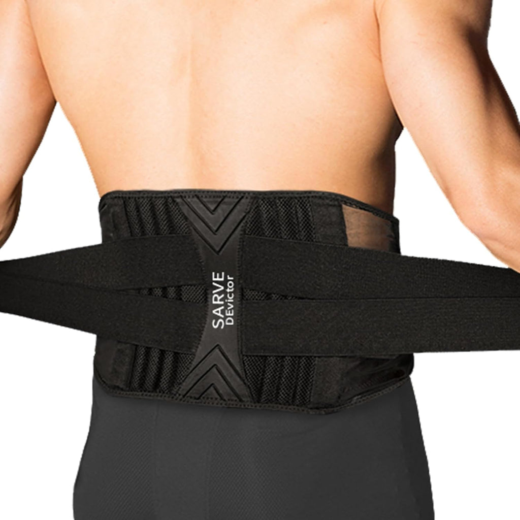 Lower Back Brace Adjustable & Breathable Lower Back Brace for Women and Men, Lumbar Back Support Belt Ideal for Work, Workout, Exercise, Running, Lifting, Walking, Fitness & Daily Comfort (L(34"-38"))