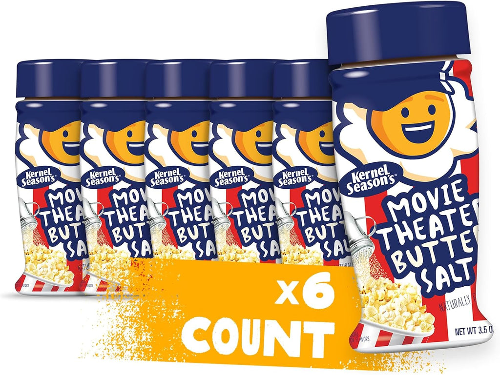 Kernel Season's Popcorn Seasoning, Movie Theater Butter Salt, 3.5 Ounce (Pack of 6)