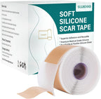 Silicone Scar Sheets (1.6"x 158" Roll-4M), Silicone Scar Tape for Scar Removal Treatment, Reusable Silicone Scar Strips for C-Section, Keloid, Burn, Acne, Surgical Scars