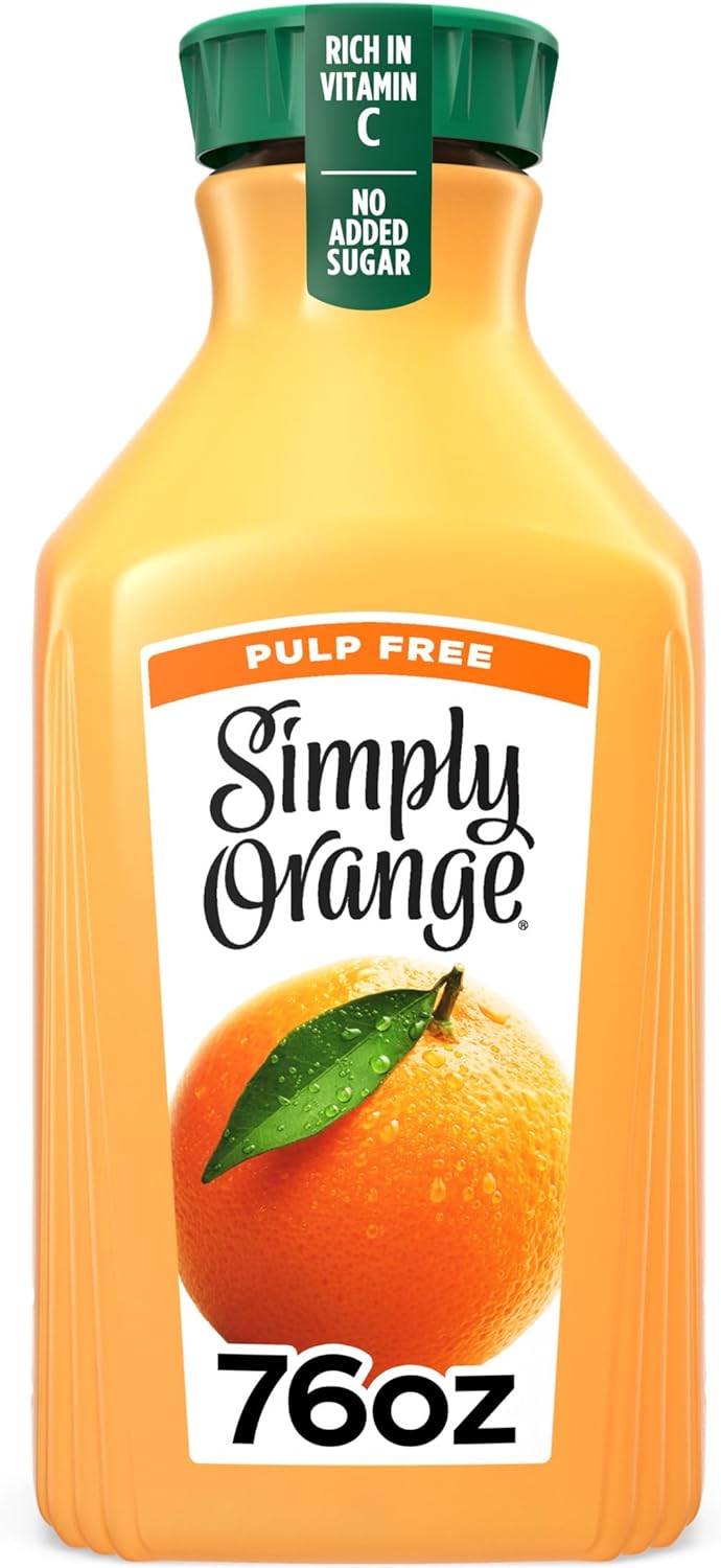 Simply Orange Pulp Free Orange Juice, 76 fl oz