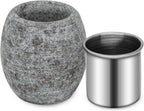 Sauna Aromatherapy Stone, Sauna Essential Oil Diffuser, Natural Rock with Stainless Steel Bowl for Essential Oils, Spa Accessories