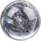 Smelting Clear Crystal Ball, White Quartz Crystal Sphere for Home Office Decor, Fengshui Balls Ornaments with Stand for Witchcraft Orbs,8cm/3.14in