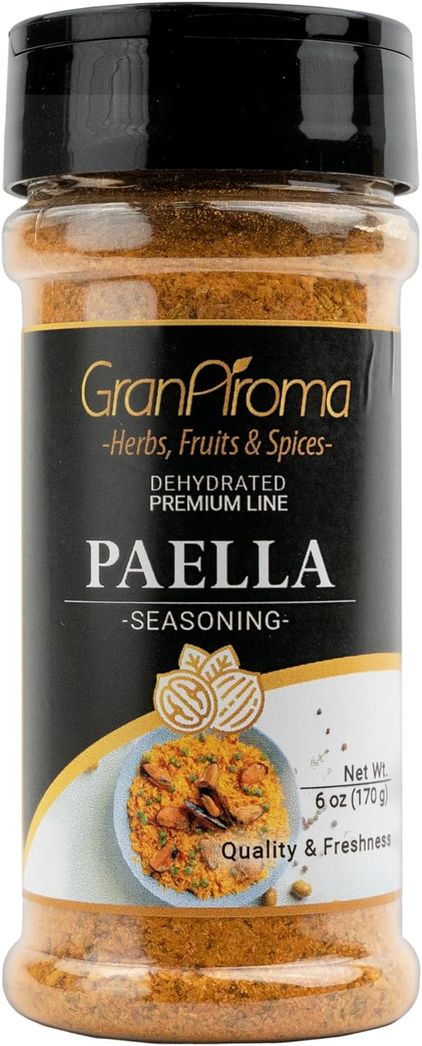GranAroma Paella Seasoning, Authentic Spice Blend, Contains Saffron, Spanish Cuisine (6 Ounce)