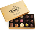 Godiva Gold Assorted Chocolate Gift Box, Belgian Dark and Milk Chocolates with Pralinés, Ganaches & Caramels, Gourmet Gift for Birthdays, Holidays, Kosher, 15 Pc