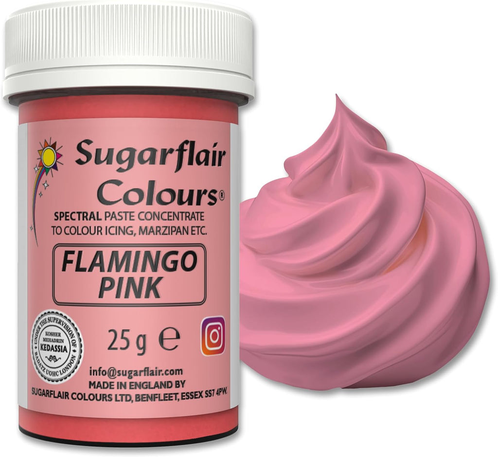 Sugarflair 25g Flamingo Pink Spectral Paste Gel Edible Food Colour Cake Icing