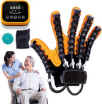 Stroke Hand Splint Assistive Gloves Protector Exoskeleton Manual Training for Stroke People Finger Wrist Training,Left-XL