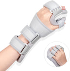 Stroke Resting Hand Splint - Night Immobilizer Wrist Finger Brace for Flexion Contractures, Functional 5 Finger Stabilizer Wrap - for Muscle Atrophy Rehab, Arthritis, Tendonitis, Carpal Tunnel Pain