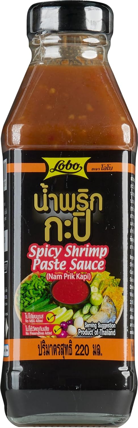 Nam Prik Kapi Sauce 220ml | Spicy Thai Shrimp Paste Traditional Dipping Sauce | Savory Chili Garlic Seafood Condiment | Authentic Thai Flavor