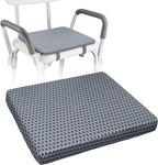 Shower Chair Seat Mat - 4D Mesh Soft Cushion Transfer Bench Pad Bath Stool Padded for Elderly Disabled Handicap, 15" L x 14" W x1.2 H