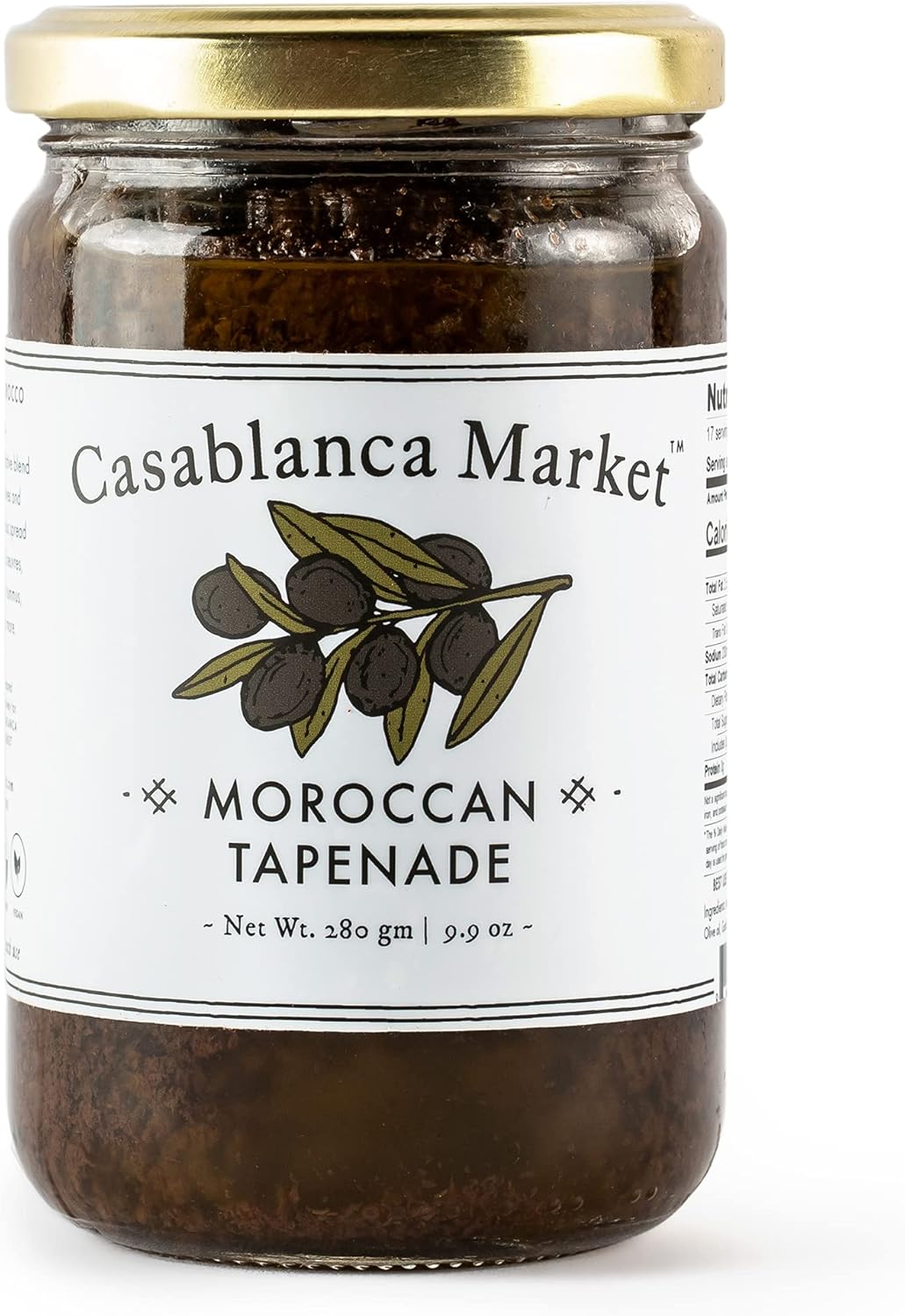 Casablanca Market Black Olives Tapenade Spread All Natural Olive Tapenade Black Olive Spread Gluten Free Olives Non GMO Vegan Plant Based - No Preservatives or Added Sugars (eBook included)